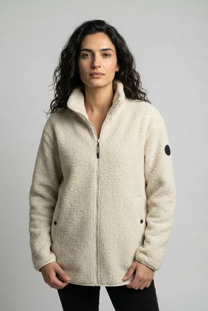 Icepeak Fleecejacke ICEPEAK ICEPEAK PARACHUTE, Damen, Gr. M, powder, Obermaterial: 100% Polyester, Jacken Fleecejacke, sportlicher Stil, mit Stehkragen, mit z