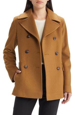 Fleurette Ali Wool Peacoat in Vicuna at Nordstrom, Size 12P