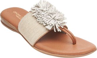 André Assous Novalee Featherweights Sandal in Beige Linen at Nordstrom, Size 11