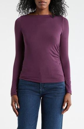 Renee C Boat Neck Knit Top in Eggplant at Nordstrom Rack, Size X-Large
