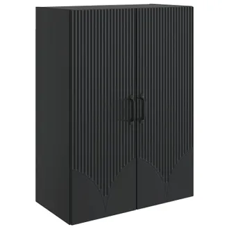vidaXL Armario De Pared 66 X 34,5 X 90 Cm Madera De Ingenier&iacute;a Negro Vidaxl