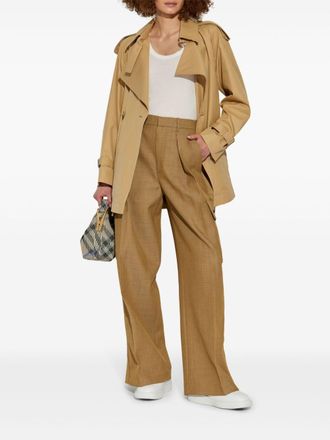 Burberry Cotton Gabardine Trench Coat - Beige