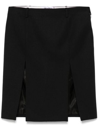 The Attico virgin wool midi skirt - women - Virgin Wool/Viscose - 42 - Black