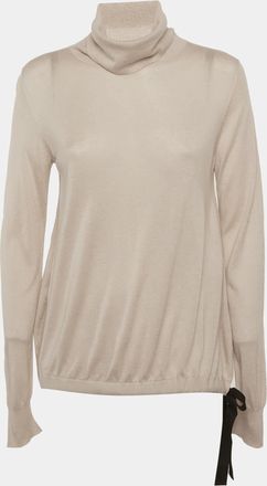 Max Mara Beige Knit Turtle Neck Sweater