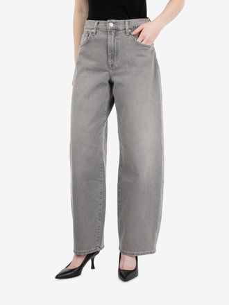 7 For All Mankind Bonnie Curvilinear steel grey