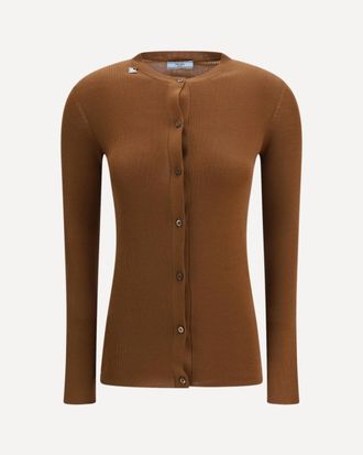 Prada Ribbed wool Cardigan Female 42