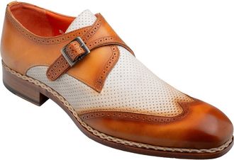 Mezlan Blanes Monk Strap Shoe in Camel/Bone at Nordstrom, Size 8.5