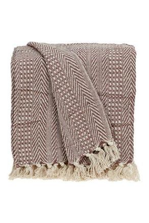 Parkland Collection Thor Casual Beige 52 x 67 Woven Handloom Throw in Pink at Nordstrom Rack