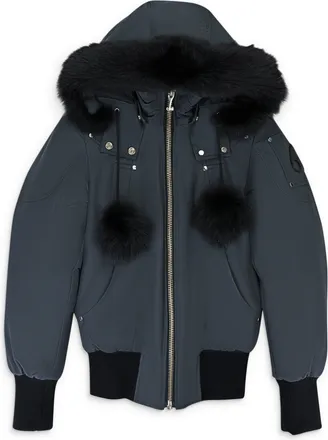 Moose Knuckles DEBBIE BOMBER GRANITE W/BLK BOMBER