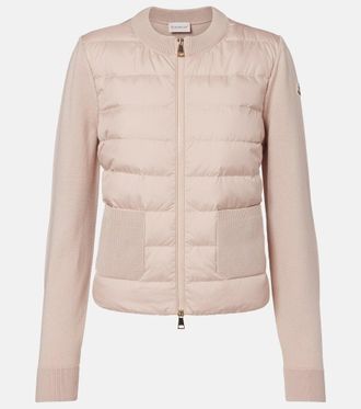 Moncler Cardigan imbottito in lana vergine