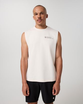 Vuori Clothing Sleeveless Heavyweight Cotton Muscle Tank Top | Ivory | Medium