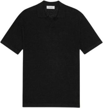 Les Deux Emmanuel Gebreide Polo - Heren - Polos - Zwart - M - Katoen - Tops
