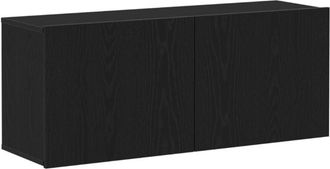 vidaXL Vidaxl - tv Wall Cabinet Black Oak 100x30x41 cm Engineered Wood