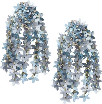 Lott. Gioielli Sequin Flower Rain Earrings - Dames - Oorbellen - Blauw - ONE Size - Pailletten - Accessoires