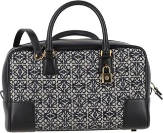 Loewe Pre-owned Handbags, female, Black, Size: ONE SIZE Pre-owned Canvas handbags