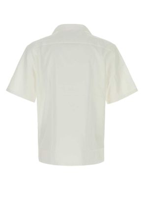 Prada Mens White Poplin Shirt Bianco Co-Trochusniloticus Camicie