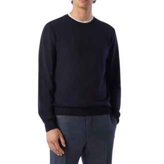 Barba Round-neck Knit - male - Barba Napoli - Round-neck Knitwear - Blue - 3XL - Knitwear