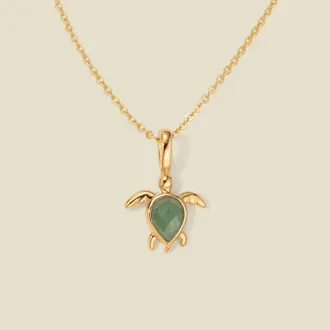 Made by Mary Turtle Charm Necklace