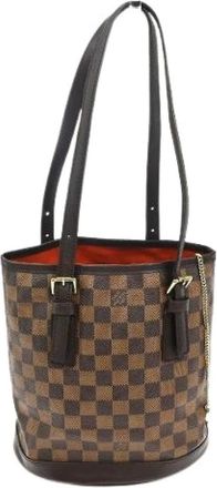 Louis Vuitton Pre-owned Bucket Bags, female, Brown, Size: ONE SIZE Pre-owned Marais bucket bag