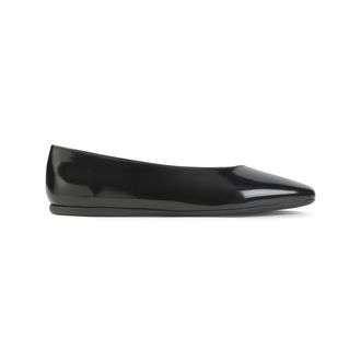 Prada Ballerinas, female, Black, Size: 10 US Brushed Leather Ballerinas