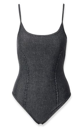 Rag & Bone rb Miramar One-Piece Swimsuit in Washed Black at Nordstrom, Size Xx-Small
