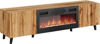 Mirjan24 Mobilier1 - Mueble Tv Remeta 107, Roble Wotan, N&uacute;mero De Puertas: 0, N&uacute;mero De Cajones: 0, 181x50x42cm, Led