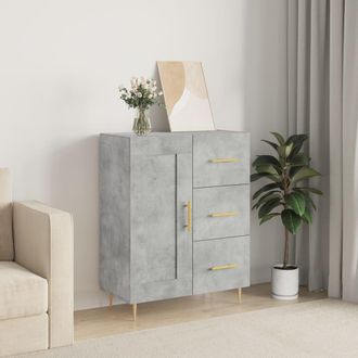 vidaXL Vidaxl - Aparador De Madera De Ingenier&iacute;a Gris Hormig&oacute;n 69,5x34x90 Cm