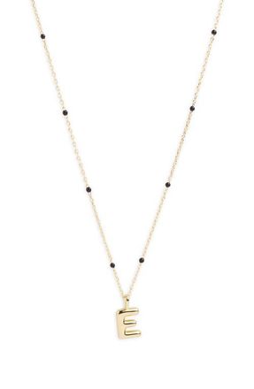 Argento Vivo Initial Pendant Necklace in Gold E at Nordstrom