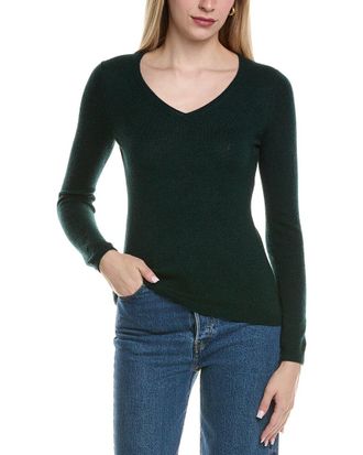Sofiacashmere Sofiacashmere Modern V-Neck Wool & Cashmere-Blend Sweater