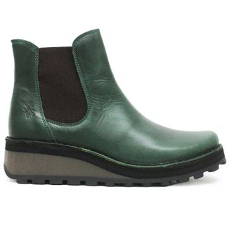 FLY London HUUD148FLY Rug Leather Womens Ankle Boots - Petrol - Size:UK 6