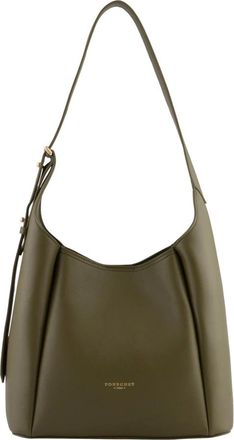 Pourchet Tassen, Dames, Groen, ONE Size, Leer, Shoulder Bags