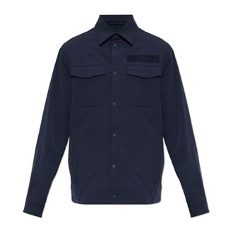 Paul & Shark Paul & Shark, Light Jackets, male, Blue, Size: XL Lightweight Jacket with Logo Patch