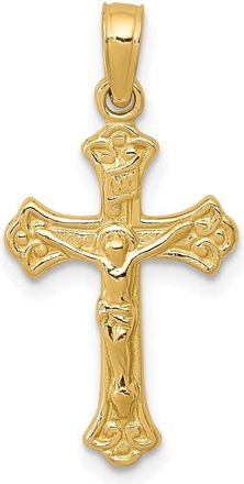 Diamond2Deal 14k Yellow Gold INRI Crucifix Charm
