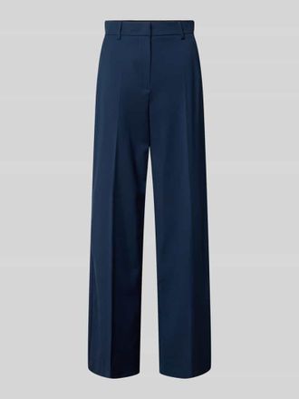 Max Mara Weite Hose aus reiner Schurwolle Modell VISIVO in Marine, Gr&ouml;&szlig;e 34