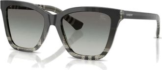 Burberry Vierkante Acetaat Zonnebril - Dames - Zonnebrillen - Grijs - 54 MM - Accessoires