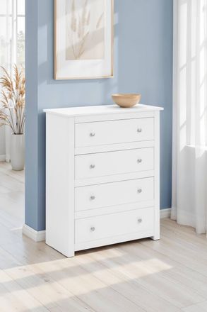 Julian Bowen Radley 4 Drawer Chest in White
