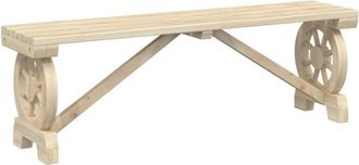 vidaXL Vidaxl - Banco de jardín madera maciza abeto 115 cm