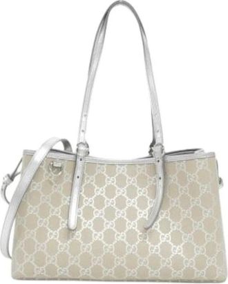 Gucci Pre-owned Vintage Tote Bag - Dames - Vintage Shopper - Beige - ONE Size - Vintage