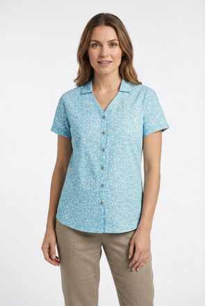 Killtec Funktionsbluse KILLTEC KOS 86 WMN WVN SHRT, Damen, Gr. 36, hell ocean, Obermaterial: 92% Polyester, 8% Elasthan, Blusen Funktionsbluse, f&uuml;r Wandern un
