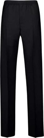 Givenchy Zwarte wol en mohair joggers - Heren - Straight fit broeken - Zwart - M - Wol - Broeken