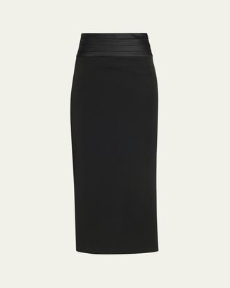 L'agence Honesty Cummerbund Maxi Skirt