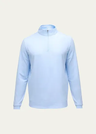Peter Millar Mens Perth Micro-Stripe Half-Zip Sweater