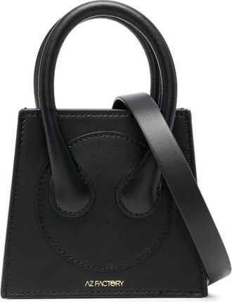 AZ FACTORY Small Cake Tote Bag - Dames - Mini tas - Zwart - ONE Size - Leer - Tassen