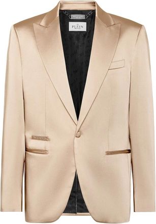Philipp Plein Heren, Jassen, Beige, Maat: 2XL Satijn
