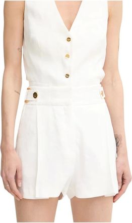Elisabetta Franchi Mujer, Pantalones cortos, Blanco, Talla: M