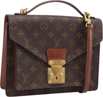 Louis Vuitton Pre-owned Monceau 26 Hand Bag - Dames - Vintage Handtas - Bruin - ONE Size - Leer - Vintage