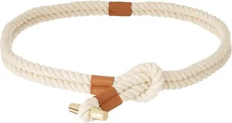 Lauren Ralph Lauren Fashion Rope Toggle Casual Medium Womens Belts Natural : MD, Cotton