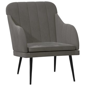 vidaXL Sill&oacute;n De Terciopelo Gris Oscuro 63x76x80 Cm Vidaxl
