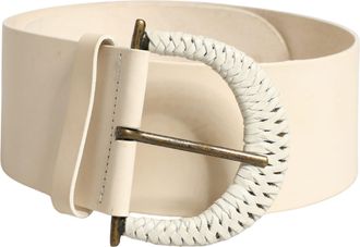 Cavalli Off White Leather Waist Women Cintura Buckle Womens Belt (Pre-Owned)