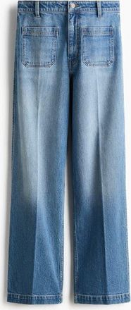 H&M Wide High Jeans in Light Denim Blue at Nordstrom, Size 10